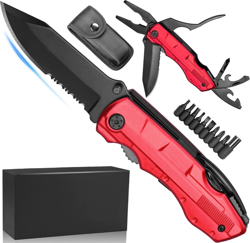 LAGERFEY Gifts for Men Him Dad, Stocking Stuffers for Men, Multitool Pocket Knife, Christmas Anniversary Birthday Gifts for Man Husband Boyfriend, Fathers Day Mens Gift, Camping Hunting Gift, Cool Stuff - Image 1
